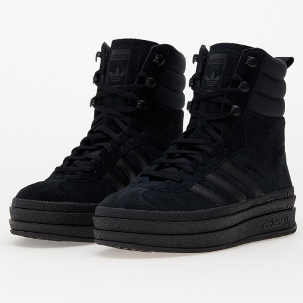 Adidas Women's Core Black Upper Hook lacing Gazelle Boot Shoes Size 5.5
